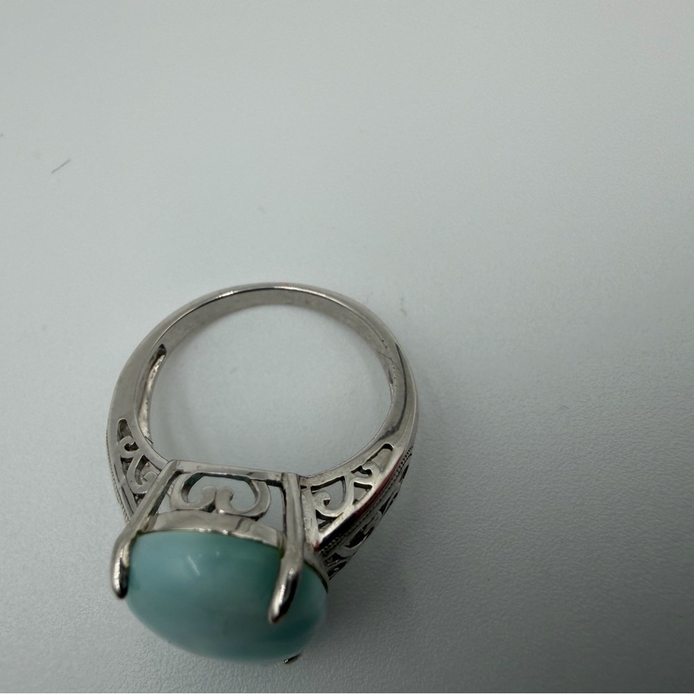 New Larimar Ring Sterling Silver - Picture 2 of 9